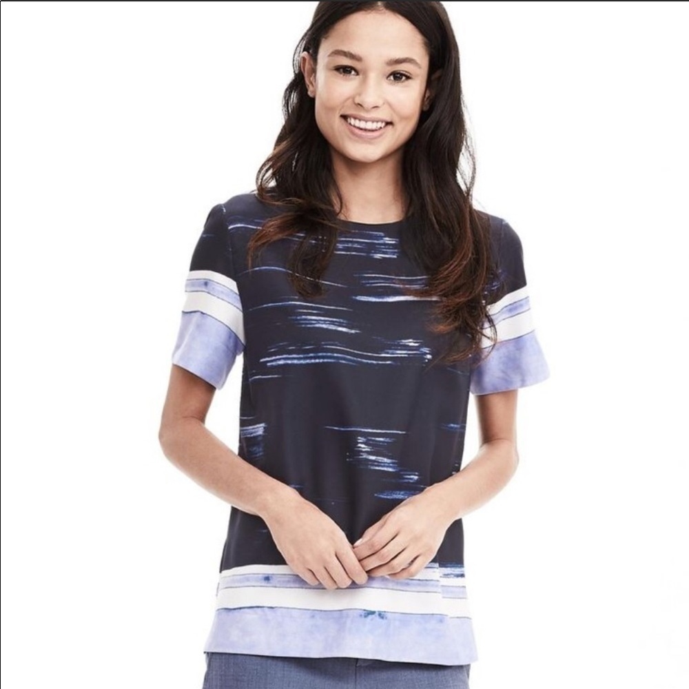 Banana Republic Brush stroke print top